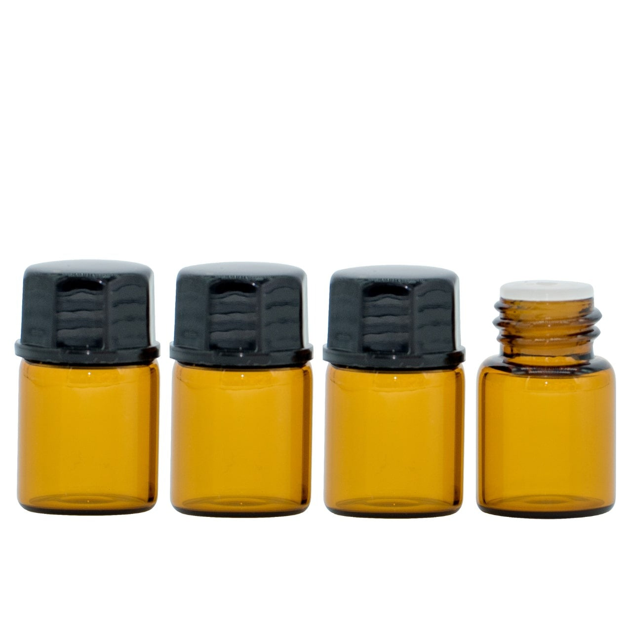 Tropfflaschen 2 ml Braunglas 4er Set